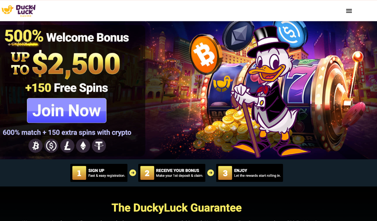 DuckyLuck Instant Withdrawal Casino