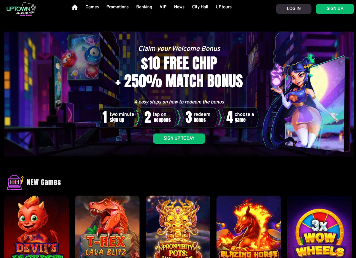 UpTown Aces Instant Withdrawal Casino